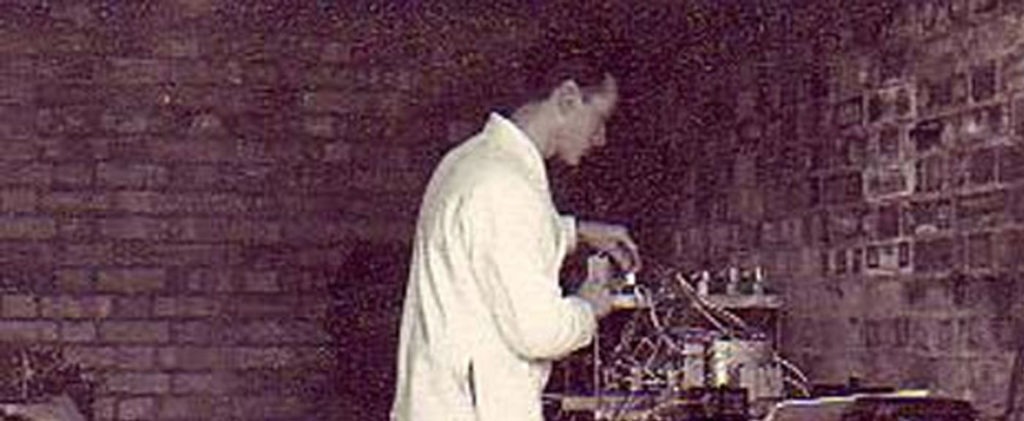History - Jim Chant working on a project in his basement