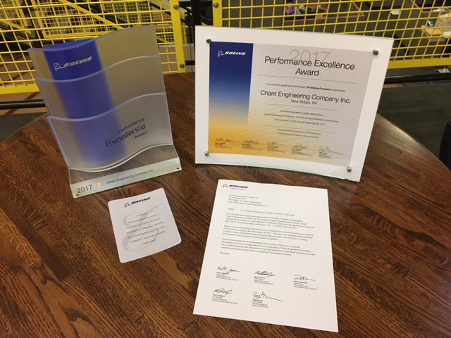 Boeing recognizes Chant 性交裸体视频 with 2017 Gold Performance Excellence Award